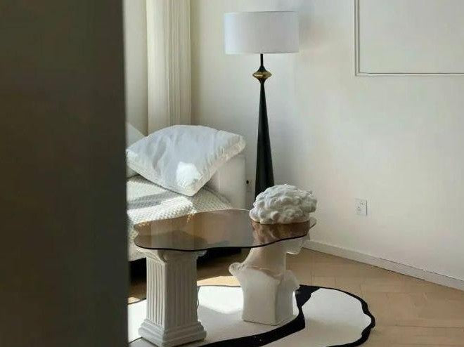 Designer Modern Art Coffee Table – Minimalist Luxury Sculptural Center/Side Table for Living Room or Small Apartment