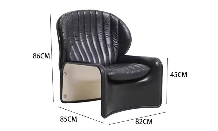 Contemporary Sculptural Accent Chair – Luxury Lotus-Inspired Design with Quilted Upholstery and Metal Frame, Designer Statement Furniture