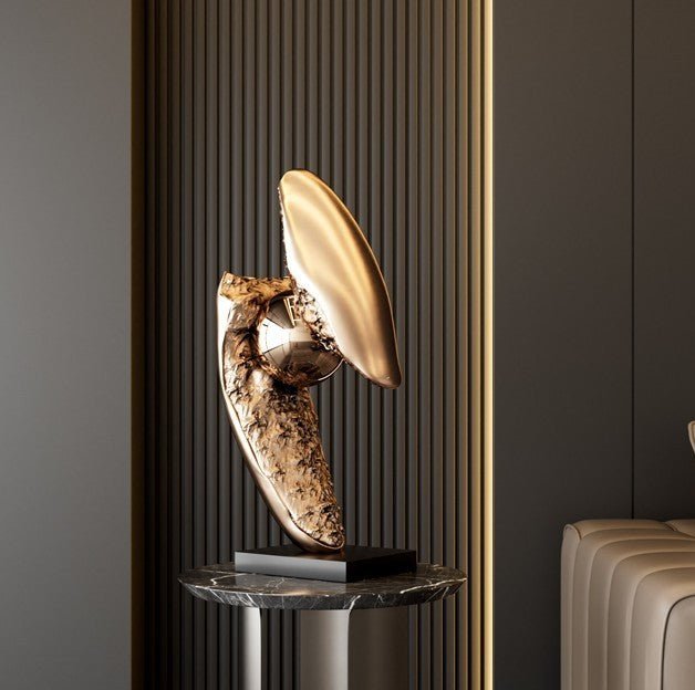 Luxury Abstract Art Sculpture Floor Display, High-End Hotel Lobby Decorative Ornament for Living Room, Corridor, Premium Statement Piece