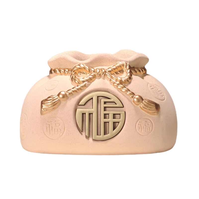 Luxury Ceramic Blessing Bag Tissue Box, High-End Creative Decor Organizer for Living Room, Coffee Table, Modern Home Accent