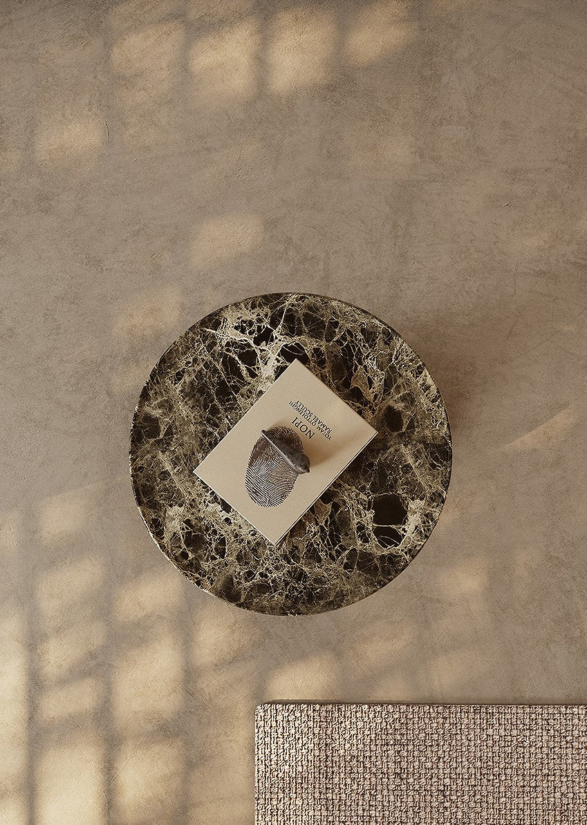 Luxury Modern Marble Side Table, High-End Designer Round Corner Table for Sample Room, Minimalist Accent Table
