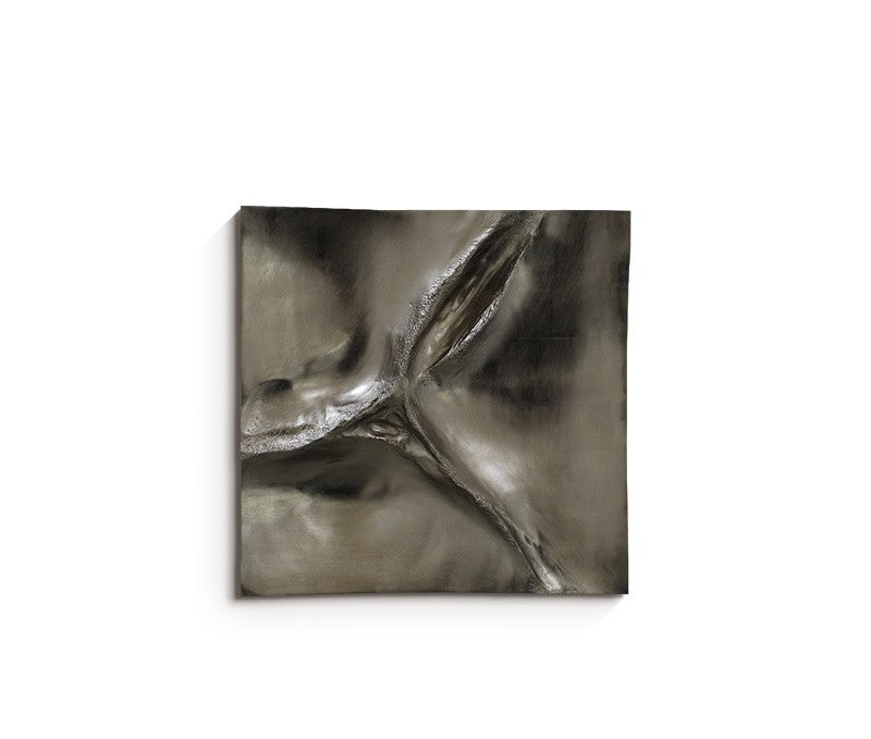 Modern Minimalist Gray 3D Relief Wall Art, Abstract Hand-Painted Texture Frameless Decorative Panel, Living Room, Entryway, and Dining Room