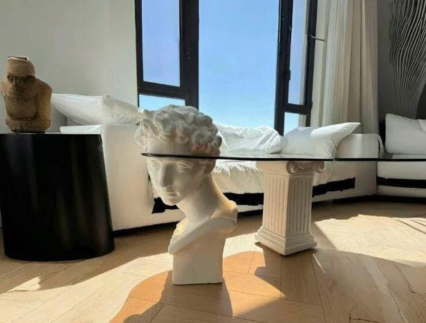 Designer Modern Art Coffee Table – Minimalist Luxury Sculptural Center/Side Table for Living Room or Small Apartment