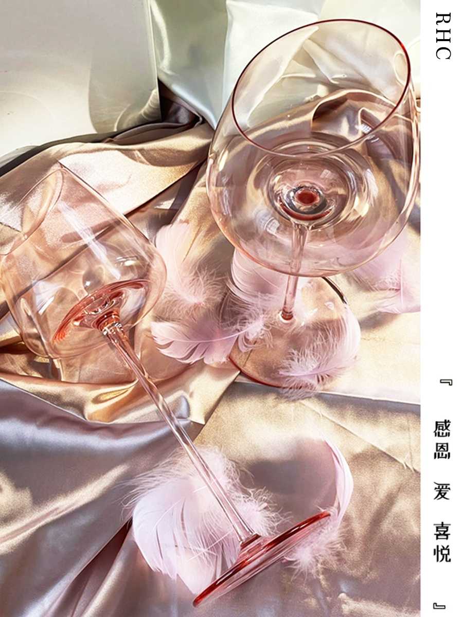 Flamingo Crystal Wine Glasses – High Stem, Pink Artistic Wine Goblets (Set of 2, Gift Boxed) – Luxury Lead-Free Glassware for Red & White Wine