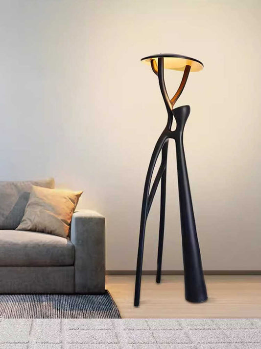 Designer Artistic Resin Sculpture Floor Lamp, Modern Human Branch Form for Hotel Lobby, Showroom, Villa, Living Room
