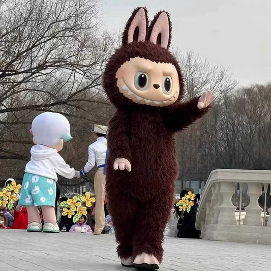 Inflatable Labubu Cartoon Costume, Air-Filled Mascot Suit for Walking Performances & Cosplay