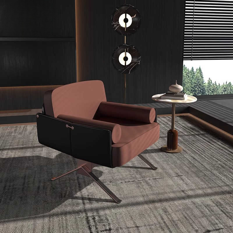 Modern Luxury Designer Single Sofa Chair, Hotel Living Room Accent Chair for Sample Room, Leisure Area Seating