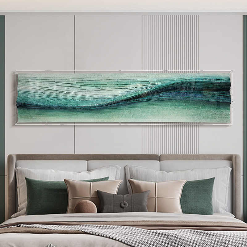 High-End Luxury 3D Acrylic Bedroom Wall Art – Handmade Minimalist Modern Headboard & Living Room Art Panel