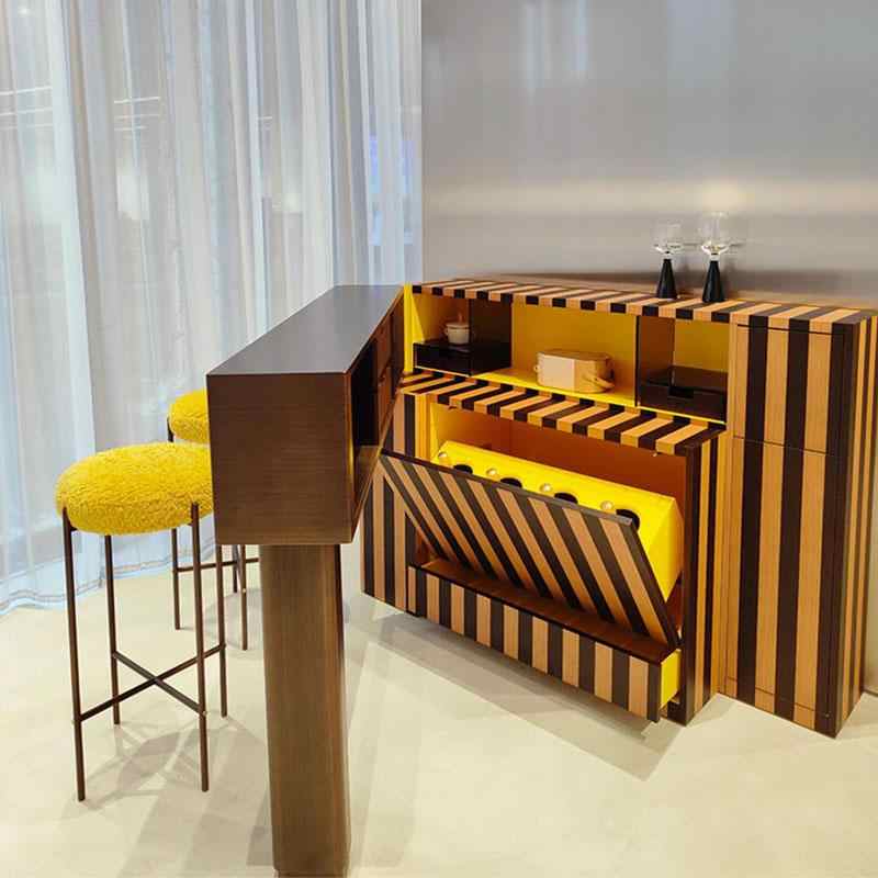 Luxury Designer Bar Cabinet – Modern Minimalist Sideboard, Villa Wine Cabinet, Wall Storage