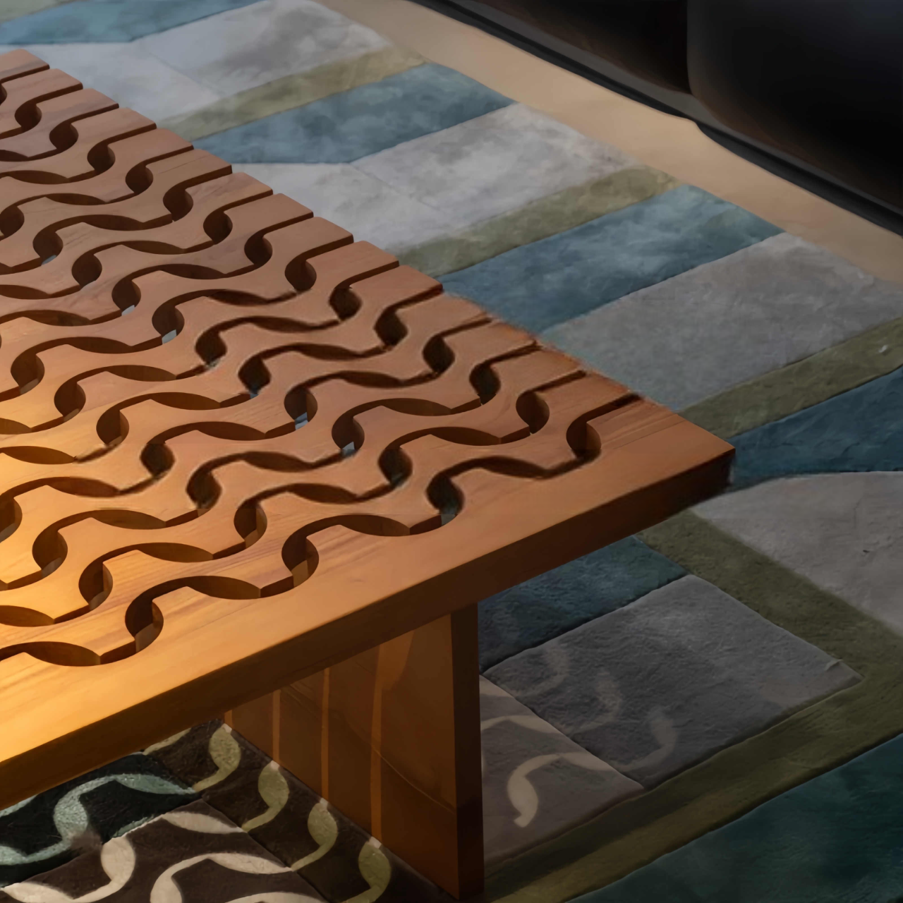 Custom Walnut Solid Wood Square Coffee Table, Modern Retro Designer Tea Table, Handcrafted Low Table for Living Room, Luxury Centerpiece