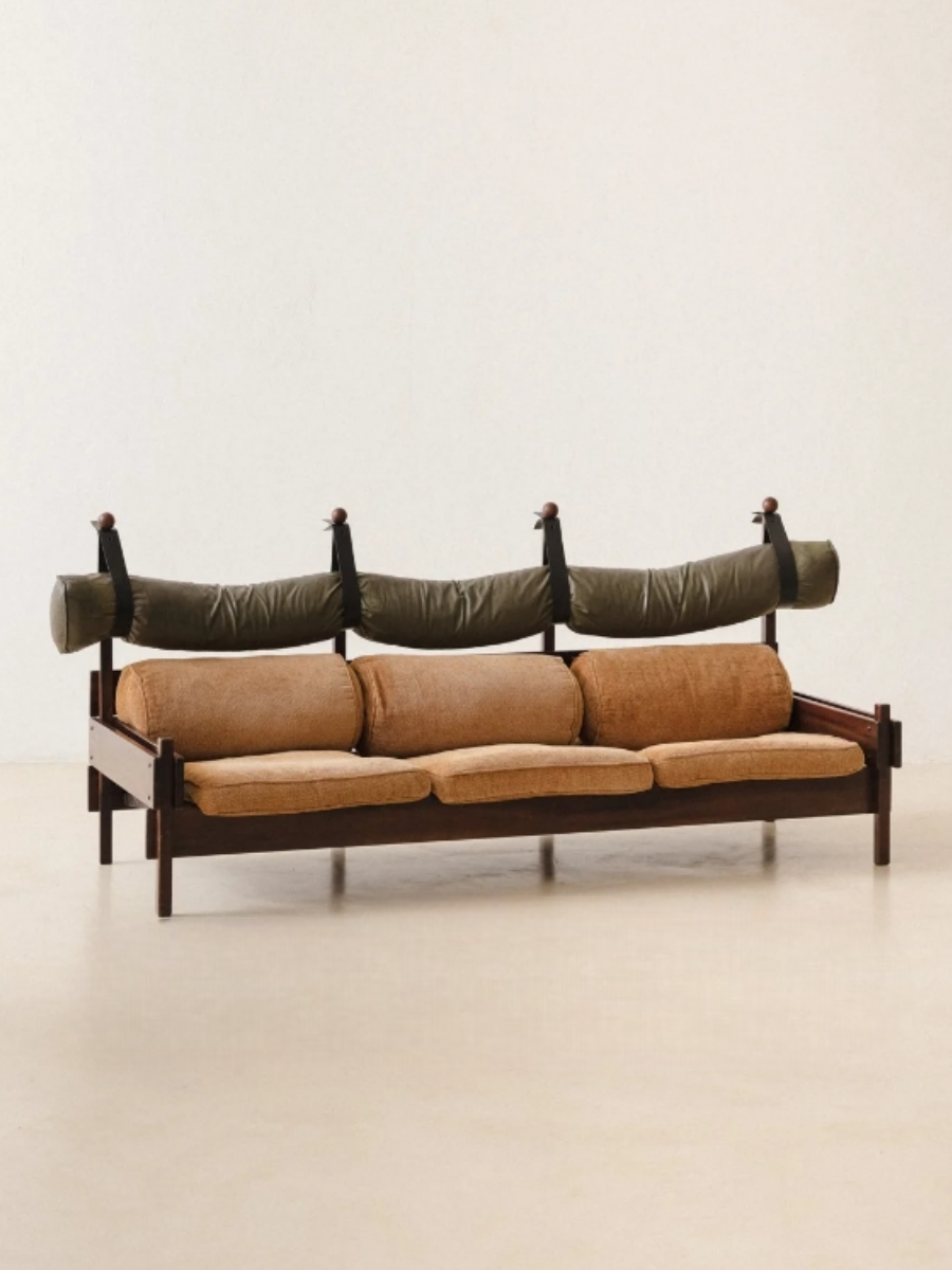 Vintage Tiger Sofa, Designer Retro 3-Seater Leisure Couch, Creative Minimalist Living Room Accent