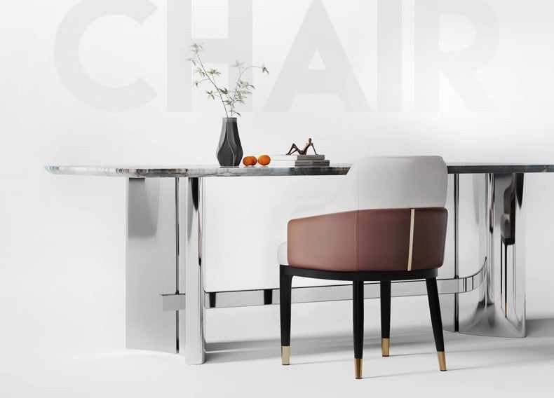 Modern Italian Luxury Dining Chair for Home, Restaurant & Reception – Upholstered High-Back Armchair