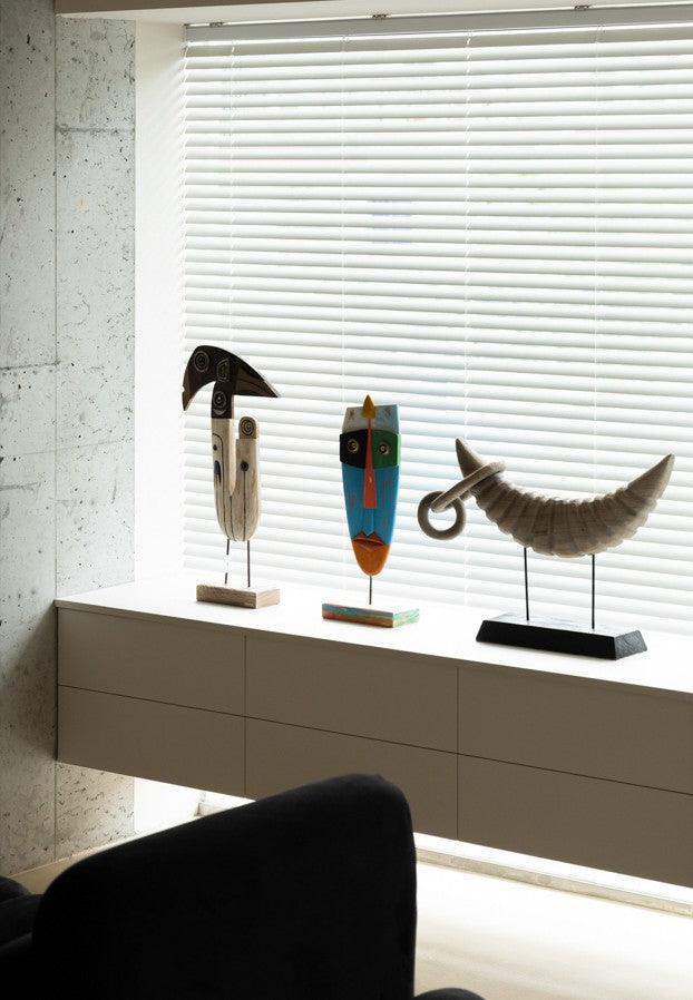 Contemporary Wood Sculptures – Handcrafted Colorful Totem Art Collection for Living Room & Entryway Display