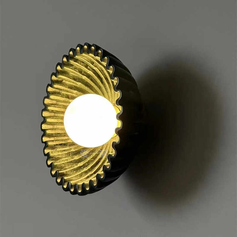 Modern Luxury Ceramic Sculpted Wall Sconce, Artistic Decorative Bedside and Accent Light, Yellow, Designer Living Room or Bedroom Lighting