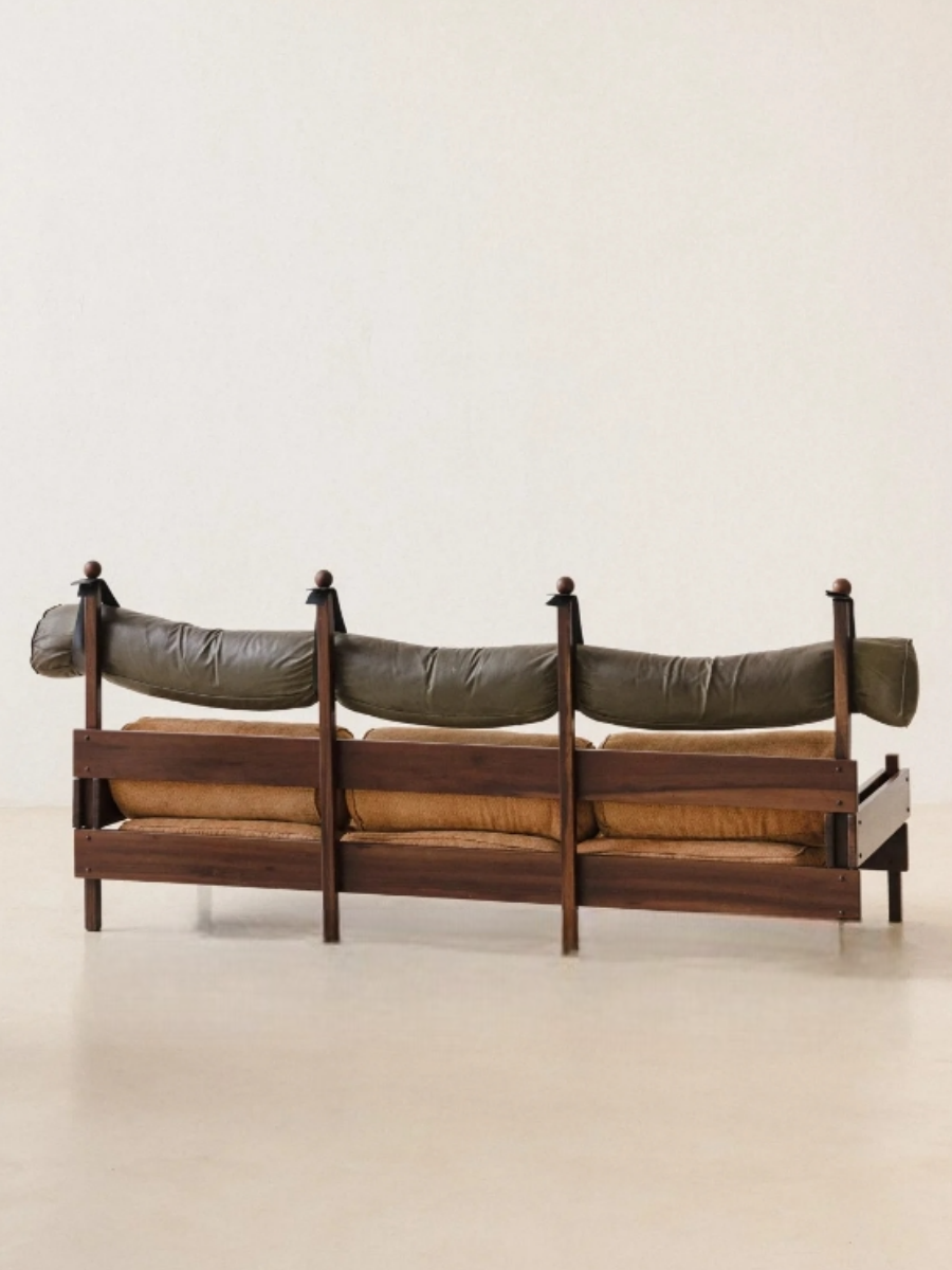 Vintage Tiger Sofa, Designer Retro 3-Seater Leisure Couch, Creative Minimalist Living Room Accent