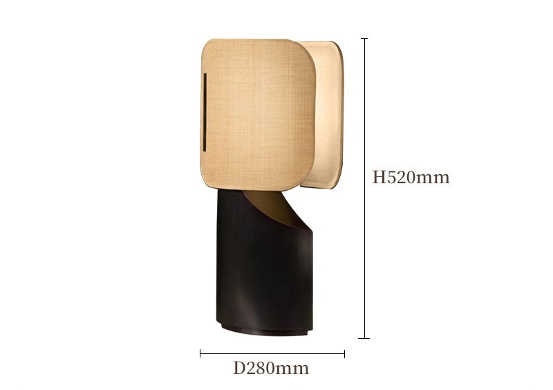 Postmodern Designer Fabric Table Lamp, Artistic Decorative Bedside Lamp with Button Switch, Modern Minimalist Accent Light for Bedroom, Study, Living Room