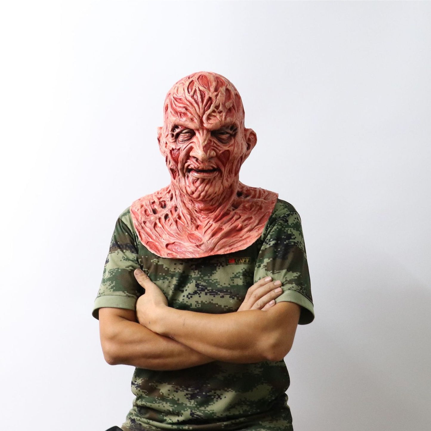 Freddy Zombie Latex Mask A – Burned Flesh Horror Head for Halloween, Biohazard, Jason & Movie Undead Cosplay