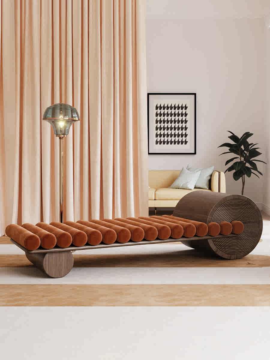 Luxury Solid Wood Bench, Designer Minimalist Bedroom End-of-Bed Shoe Bench for Entryway, Living Room or Hotel – Pre-Assembled