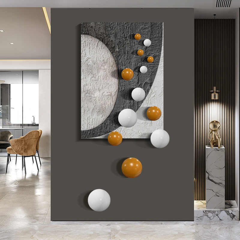 Modern 3D Metal Sphere Wall Art, Abstract Handcrafted Textured Panel, Minimalist Entryway, Hallway & Living Room Decorative Sculpture