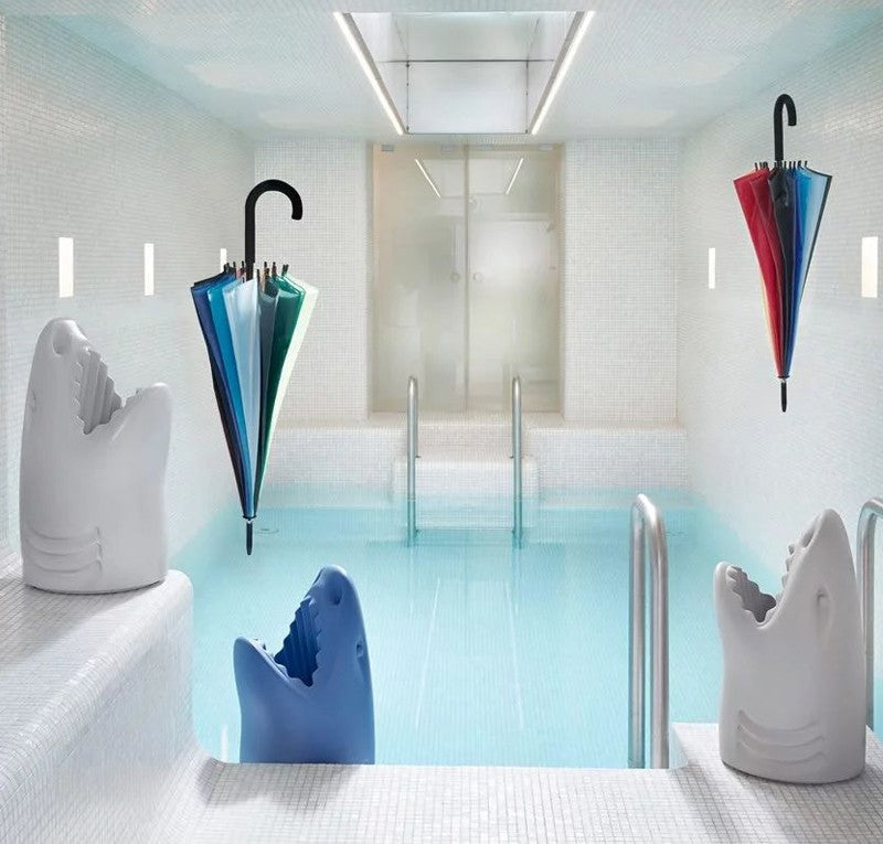 Shark Umbrella Stand – Creative Animal-Shaped Storage Bin for Home Entryway, Hotel Lobby & Commercial Display