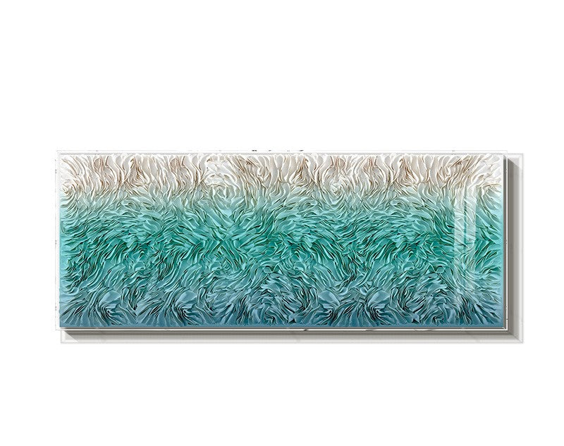 Modern Luxury 3D Acrylic Leather Collage Wall Art – Handmade Abstract Living Room Sofa Background Decor, Frameless