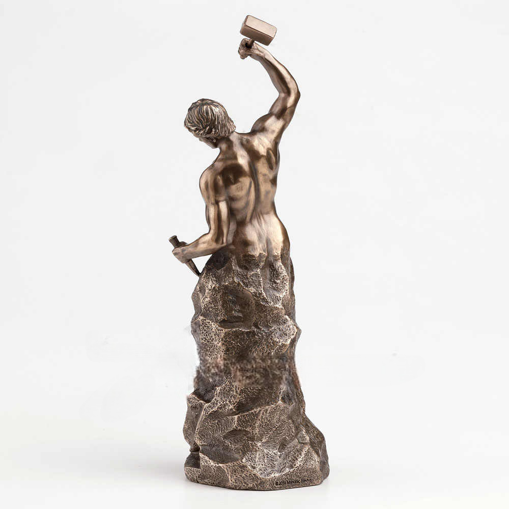 Self-Made Inspirational Man Statue – Artistic Resin Sculpture, Motivational Office, Study, or Desk Decor Figurine