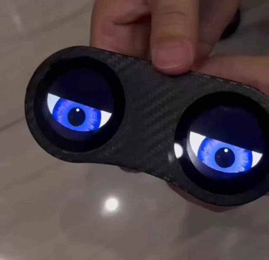 Demon Eye Dynamic LED Bicycle Rear Light, Dual-Eye USB Rechargeable Eye Tail Lamp, Multi-Mode Animated Night Safety Light for MTB, Road Bikes