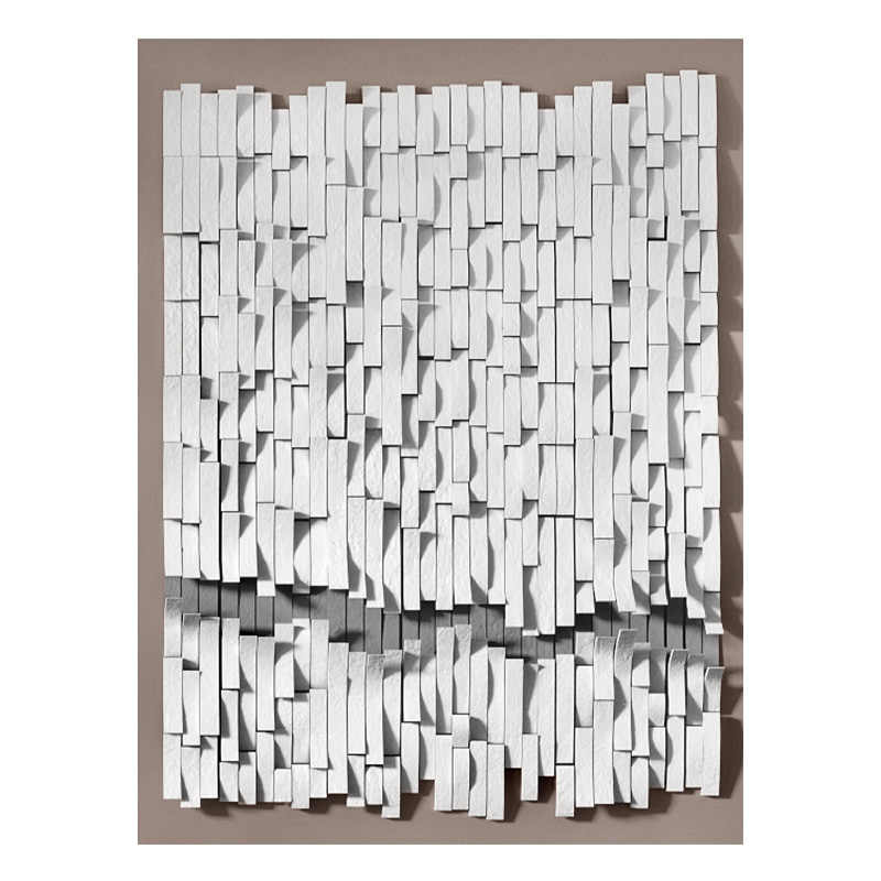 Luxury 3D Minimalist Geometric Wall Art – High-End Acrylic & Sandstone Handcrafted Living Room, Dining Room Statement Panel, Frameless