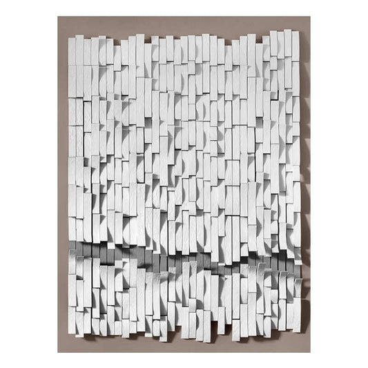 Luxury 3D Minimalist Geometric Wall Art – High-End Acrylic & Sandstone Handcrafted Living Room, Dining Room Statement Panel, Frameless
