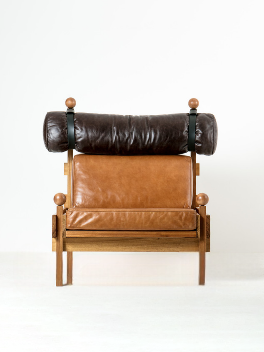 Vintage Tiger Chair with Ottoman, Designer Retro Single Sofa Armchair & Footstool Set, Luxury Leisure Chair for Living Room or Bedroom