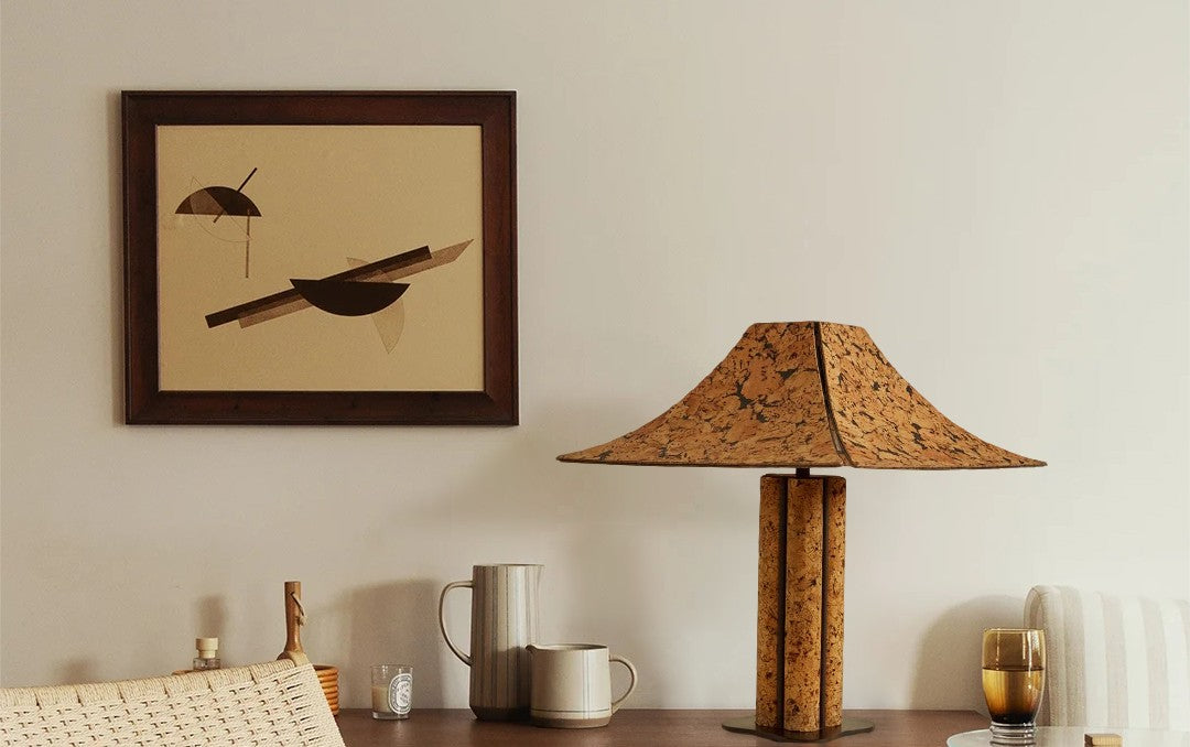 Vintage Artistic Table Lamp, High-End Designer Accent Light, Natural Wood and Metal for Villas, Tea Rooms, Living Spaces