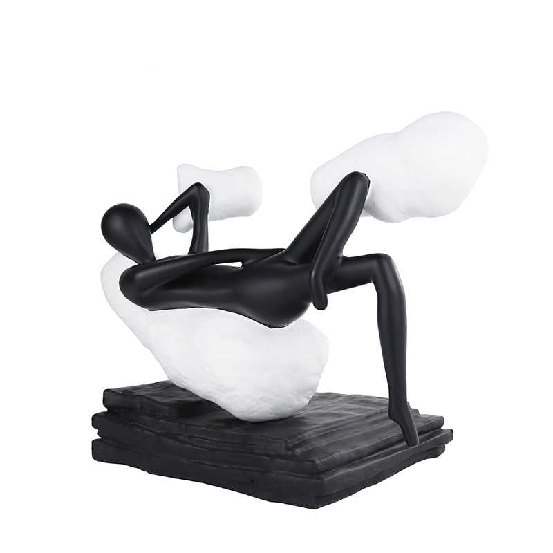 Modern Luxury Abstract Gymnast Lounge Sculpture – Artistic Home, Sample Apartment, Sales Office Art Decor