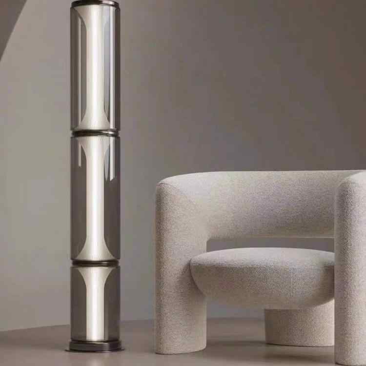 Modern Cylinder Floor Lamp, Luxury LED Ambient Light for Living Room, Villa, Showroom or Lounge
