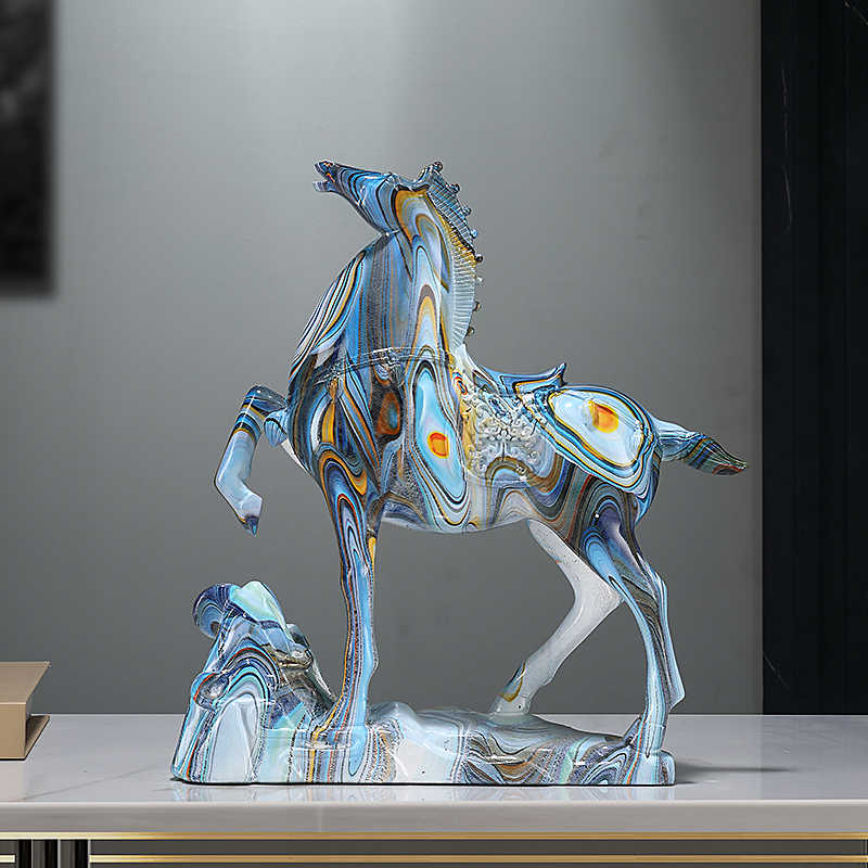 Luxury Modern Abstract Horse Sculpture, Success & Wealth Home Decor for Living Room, Office & Housewarming Gifts