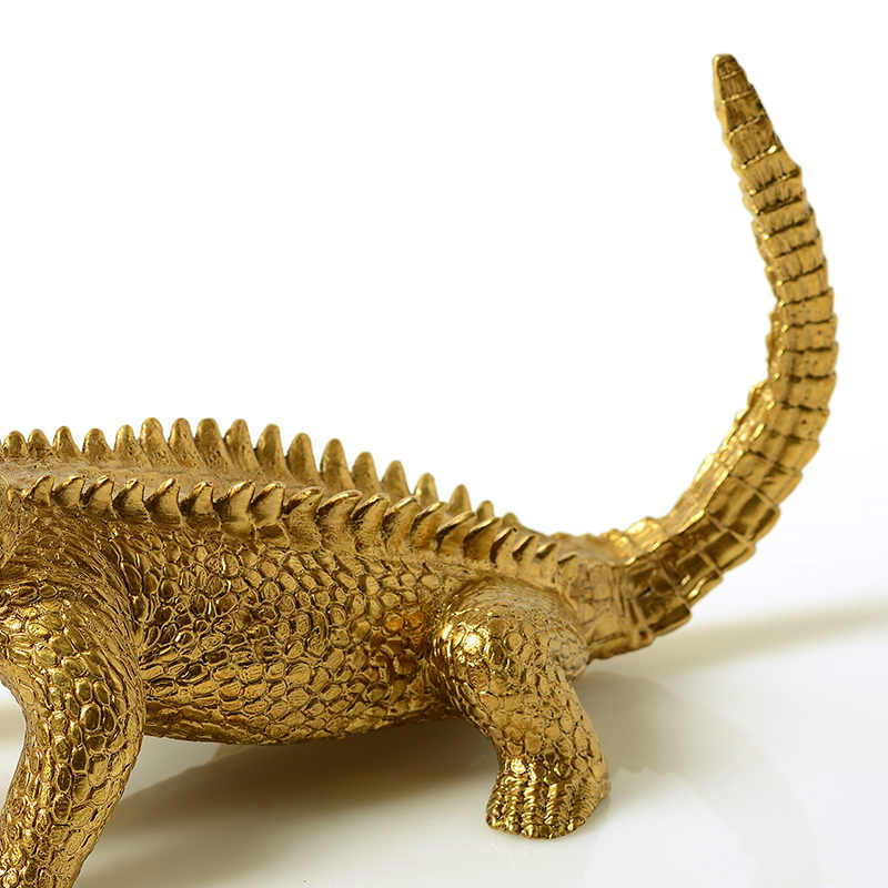 Luxury Solid Brass Alligator Wine Bottle Holder – Creative Animal Bar Decor for Living Room, Dining Room, Office, and Gift Display