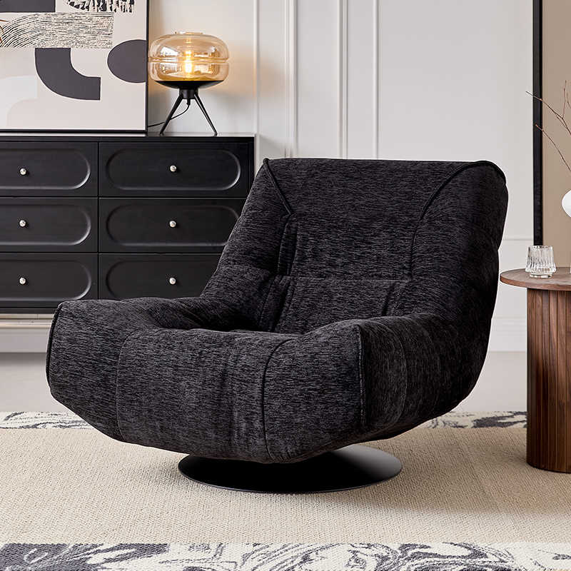 Designer Modern Swivel Lounge Chair, Minimalist Lazy Single Sofa for Home, Trendy Relaxation Accent