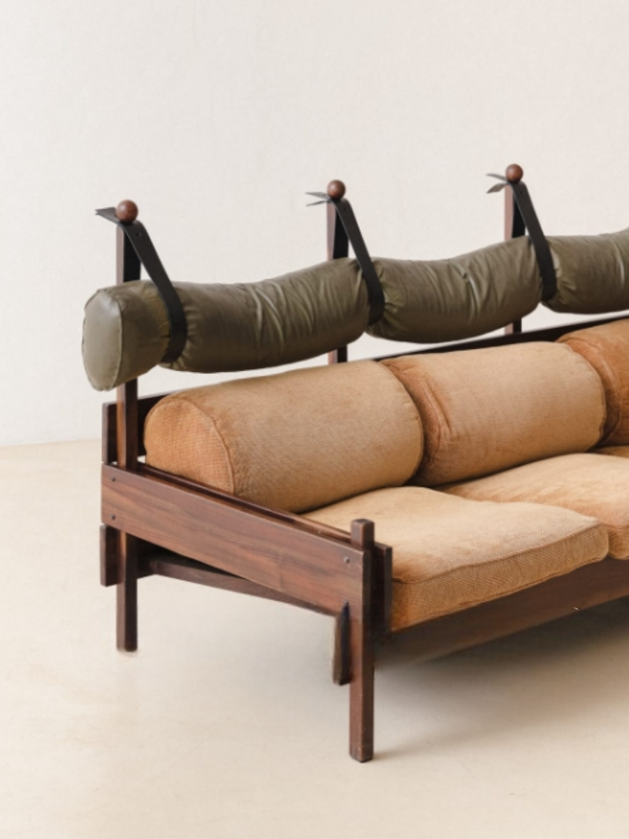 Vintage Tiger Sofa, Designer Retro 3-Seater Leisure Couch, Creative Minimalist Living Room Accent