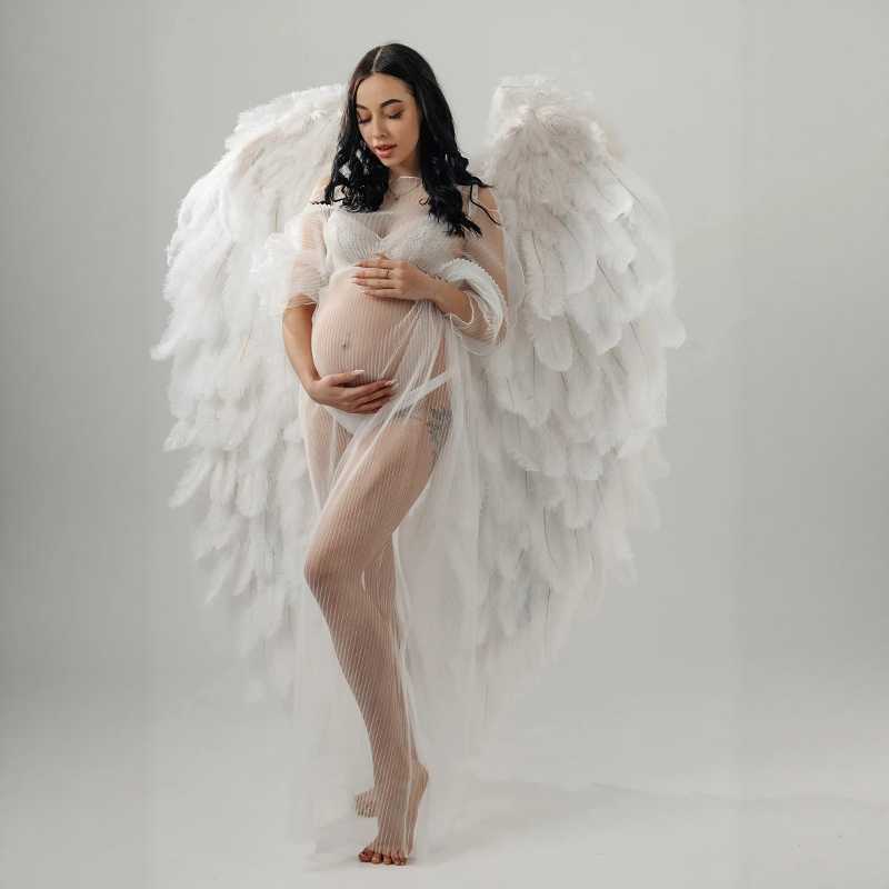 Large White Angel Feather Wings – Adult Runway, Stage Show, and Studio Photography Costume Prop