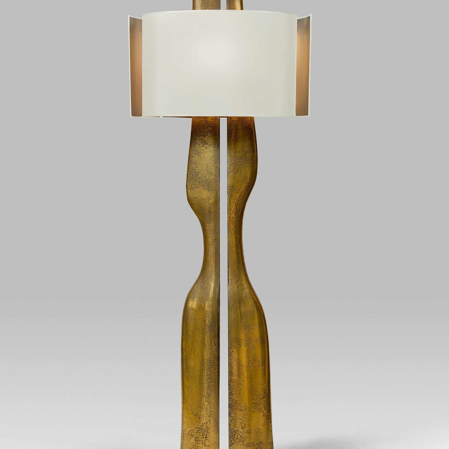 Luxury Floor Lamp, Designer Sculptural Brass Statement Light, Modern Model Home/Showroom/Bedroom Décor