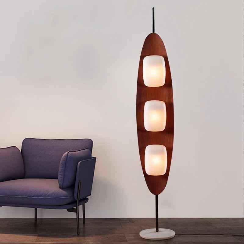 Retro Designer Sailboat Pea Floor Lamp, Dimmable LED Mid-Century Modern Standing Light for Living Room, Sofa, or Bedroom