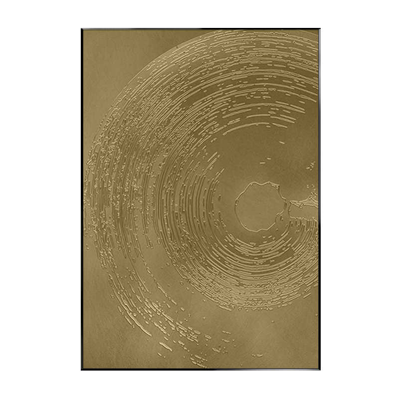 Luxury Gold Textured Metal Wall Art, Modern Abstract Embossed Panel, Large Faux Bronze Decorative Picture for Entryway Living Room Bedroom