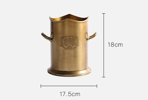 Luxury Brass Wine Ice Bucket, Imported Gold Champagne Cooler for Home, Camping & Outdoor, Premium Decorative Bar Accessory