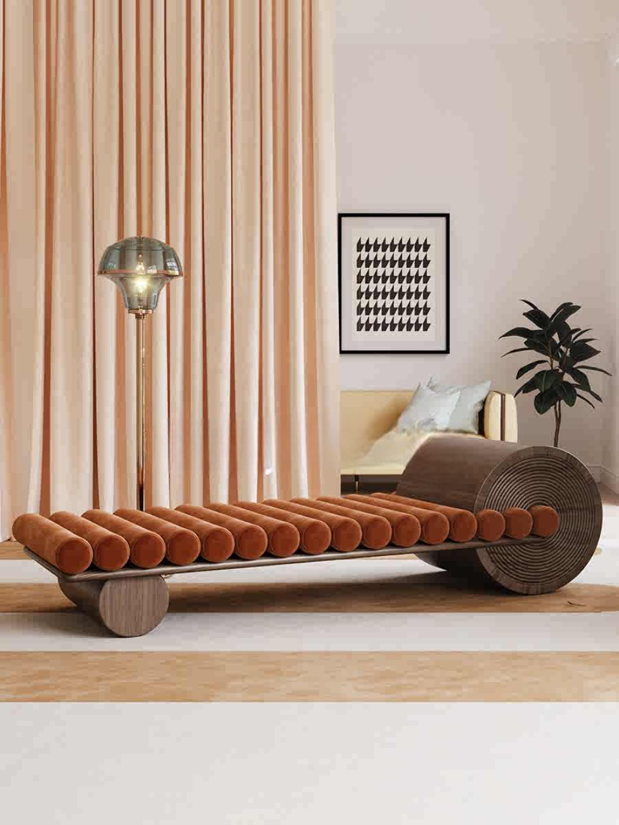 Luxury Solid Wood Bench, Designer Minimalist Bedroom End-of-Bed Shoe Bench for Entryway, Living Room or Hotel – Pre-Assembled
