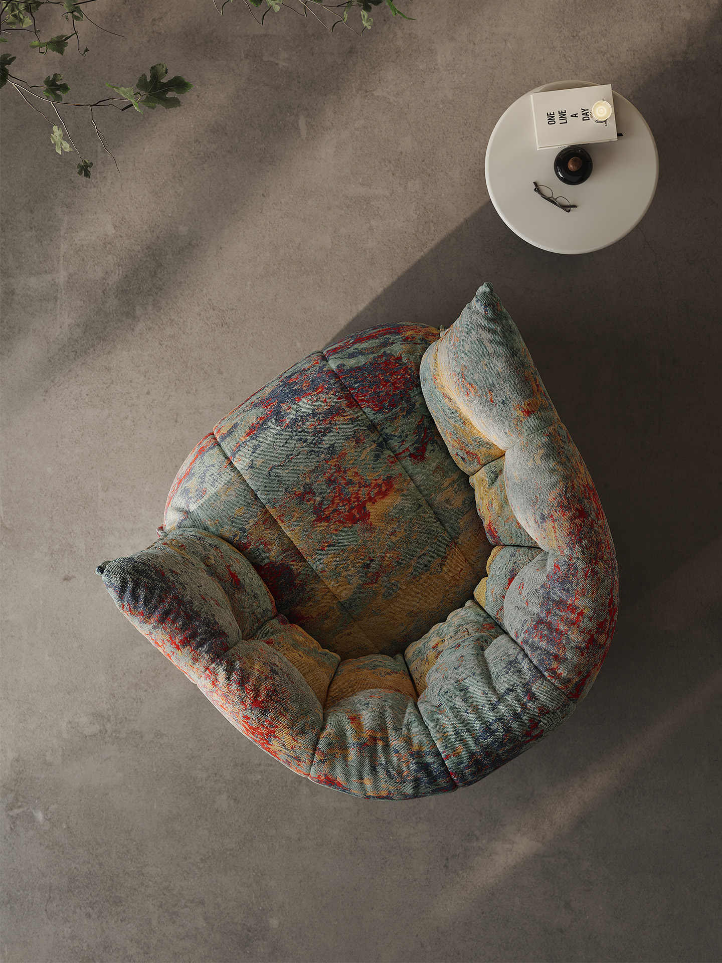 Italian Ultra-Minimalist Danxia Lounge Chair – Nordic Luxury Design with Bmigantin Silk Jacquard & 80D Shaped Cotton, Contemporary Accent Seating