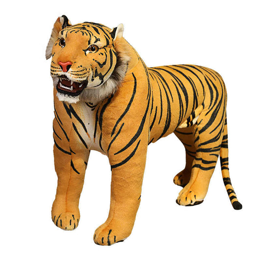 Large Rideable Realistic Tiger Plush Toy – Jumbo Stuffed Animal Model for Photo Prop, Kids Gift, Room Decoration, Playtime Companion