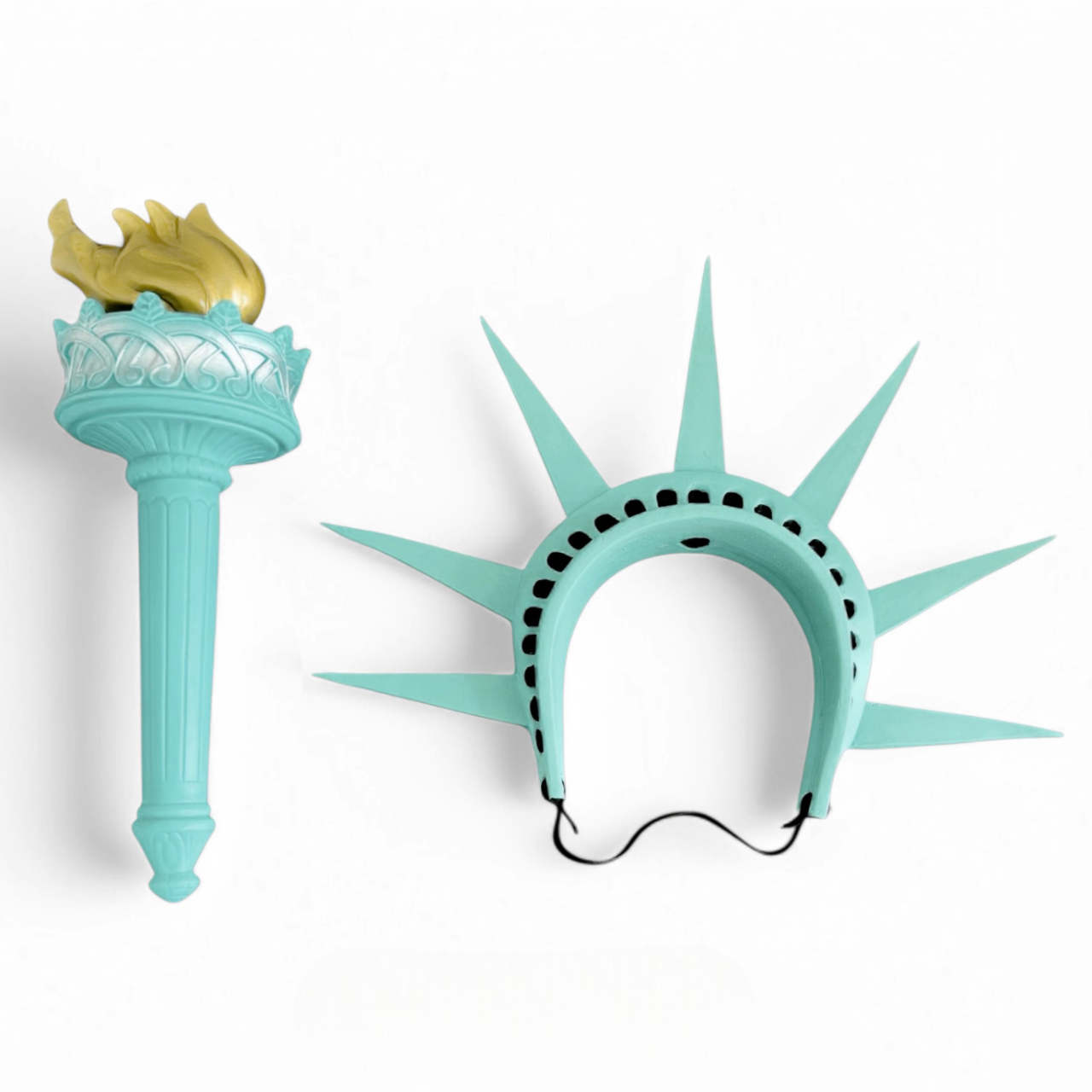 Statue of Liberty Headband and Torch – Adult Cosplay Prop Set for Party, Halloween, Photo Booth & Birthday Celebrations