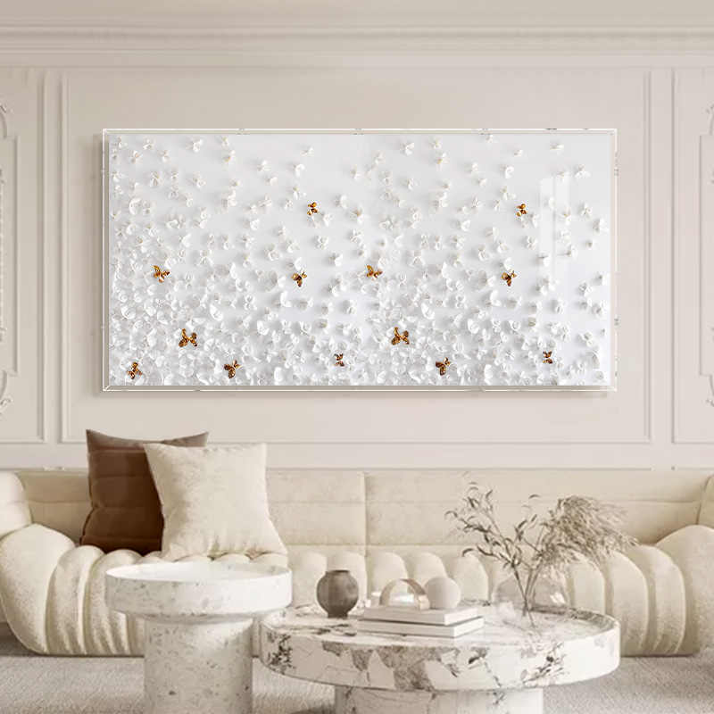 Light Luxury 3D Butterfly Wall Art – Handmade Leather Installation with Acrylic Case, Modern Living Room & Bedroom Decor