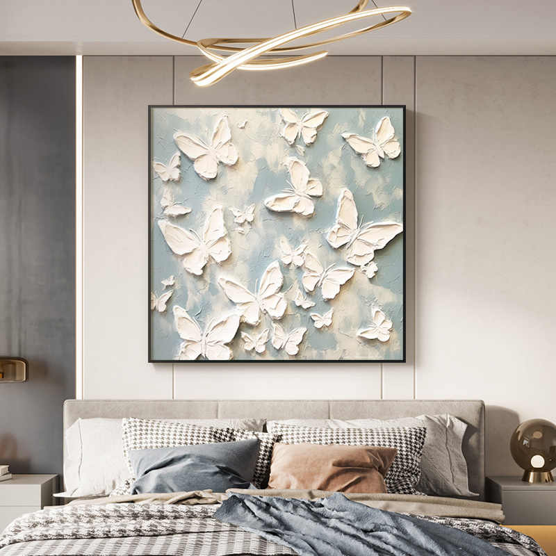 Butterfly Dreams 3D Textured Hand-Painted Oil Painting, Luxury Abstract Art for Dining Room, Entryway, or Sideboard, Unframed