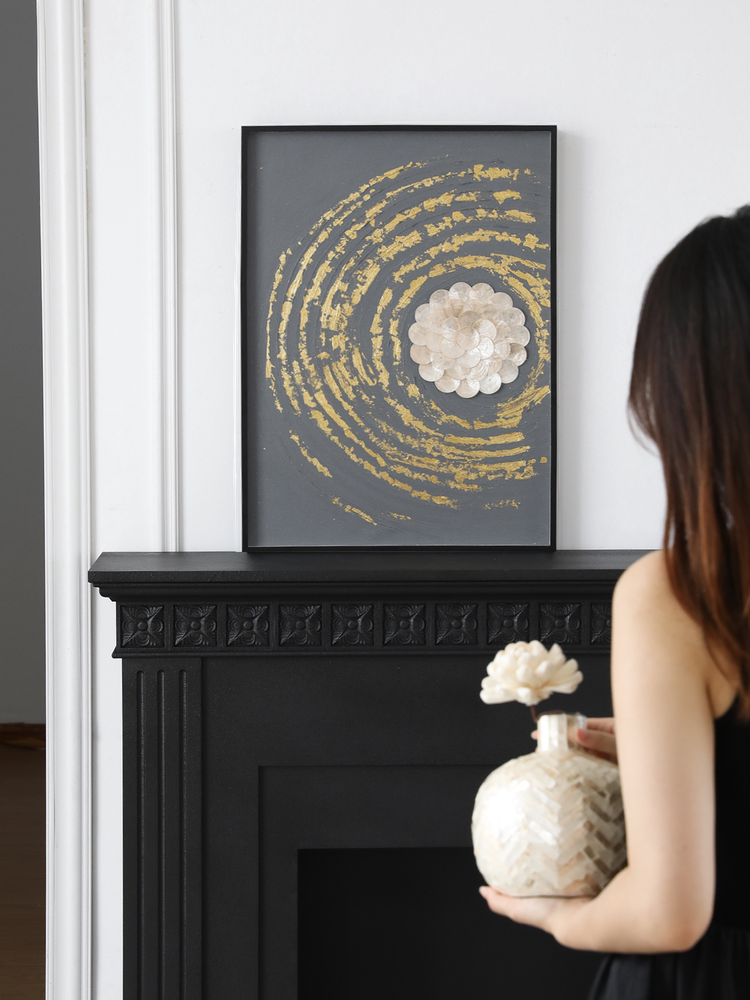 Luxury Gold Foil Wall Art Set, Modern Abstract Paintings for Living Room, Entryway & Bedroom