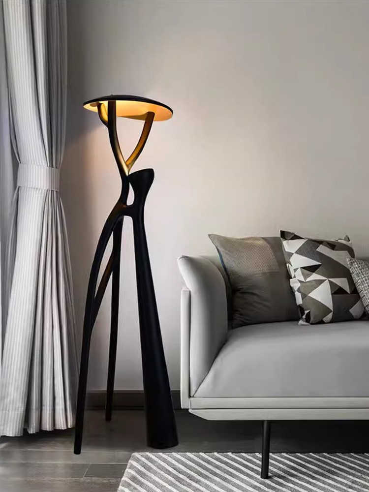 Designer Artistic Resin Sculpture Floor Lamp, Modern Human Branch Form for Hotel Lobby, Showroom, Villa, Living Room
